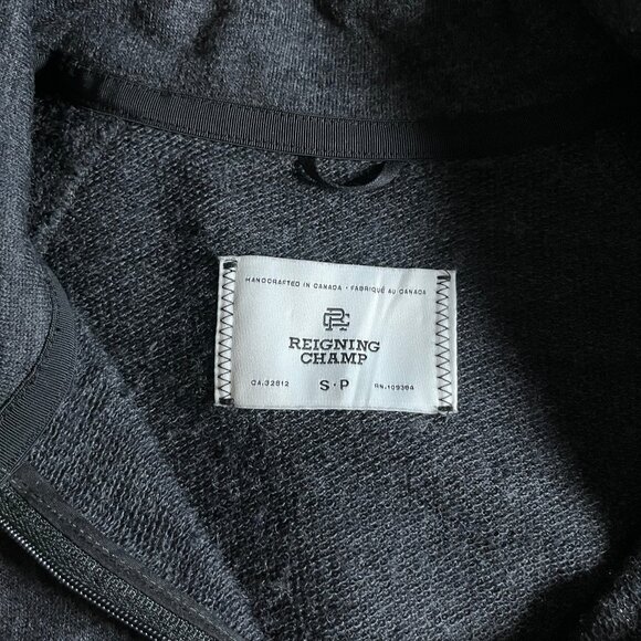 Reigning Champ 100% Merino Wool 1/4 Zip Pullover Sweater - Men's Size S - Gray - Picture 5 of 9